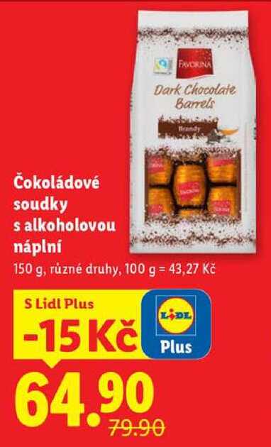 Čokoládové soudky s alkoholovou náplní, 150 g