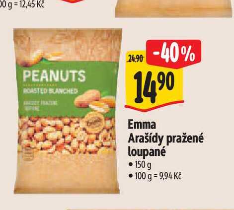 Emma Arašídy pražené loupané 150 g