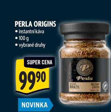 PERLA ORIGINS instantní káva 100 g 
