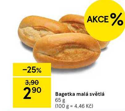 Bagetka malá světlá, 65 g  