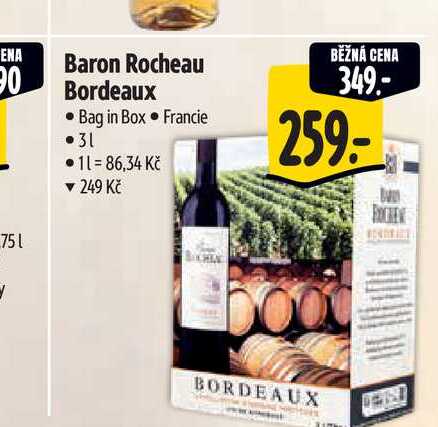 Baron Rocheau Bordeaux Bag in Box 3 l