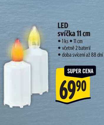 LED svíčka 11 cm