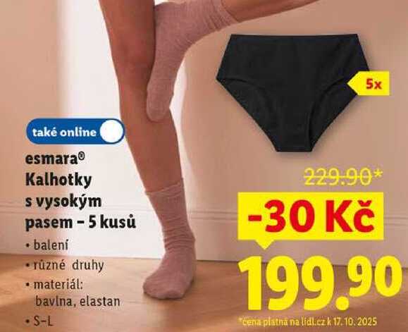 esmara Kalhotky s vysokým pasem - 5 kusů