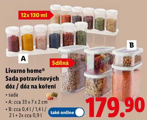 Livarno home Sada potravinových dóz/dóz na koření