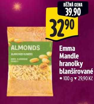 Emma Mandle hranolky blanšírované, 100 g