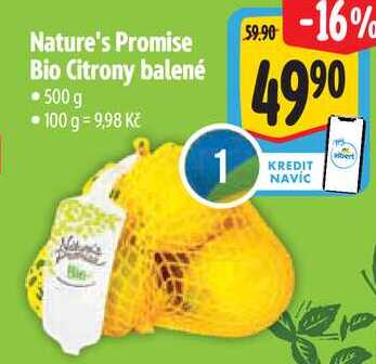 Nature's Promise Bio Citrony balené, 500 g