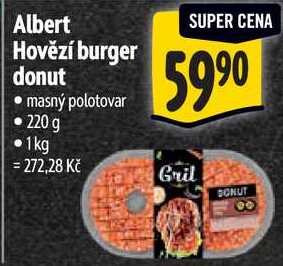 Albert Hovězí burger donut, 220 g