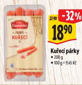 Kuřecí párky, 200 g