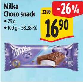 Milka Choco snack, 29 g