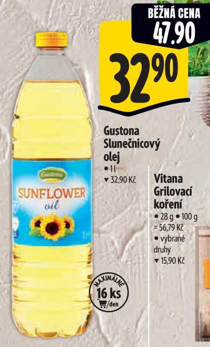 Gustona Slunečnicový olej, 1 l