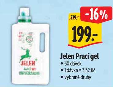 Jelen Prací gel, 60 dávek