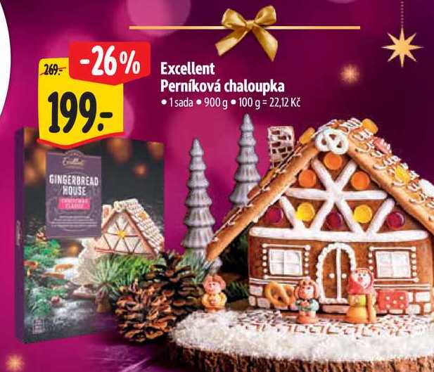 Excellent Perníková chaloupka 1sada 900 g