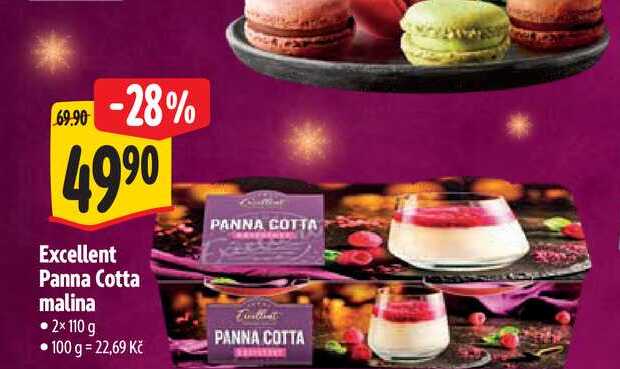 Excellent Panna Cotta malina  2×110 g