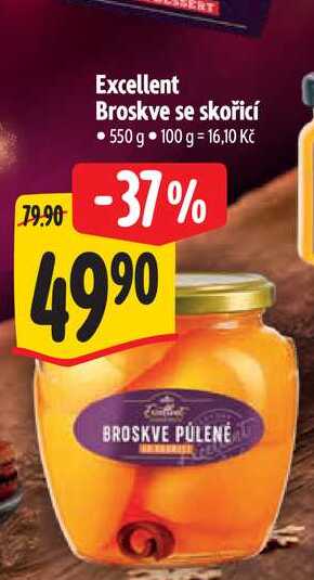   Excellent Broskve se skořicí 550 g