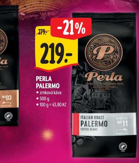 PERLA PALERMO  zrnková káva 500 g