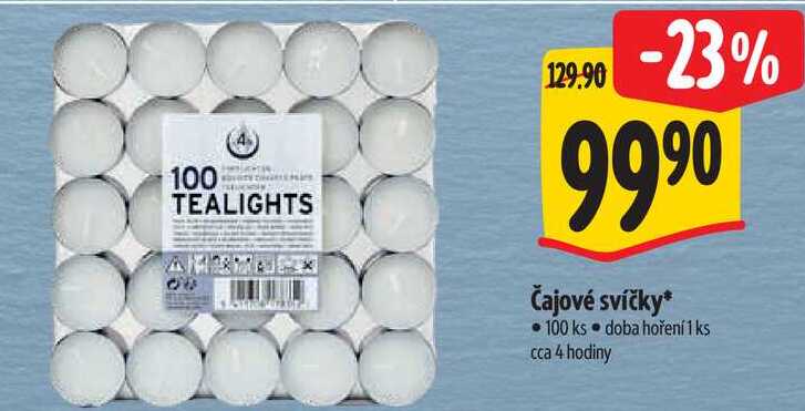 Čajové svíčky, 100 ks 