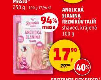 ANGLICKÁ SLANINA ŘEZNÍKŮV TALÍŘ, 100 g