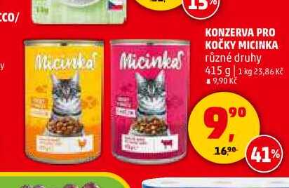 KONZERVA PRO KOČKY MICINKA, 415 g