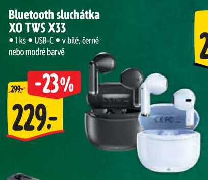 Bluetooth sluchátka XO TWS X33