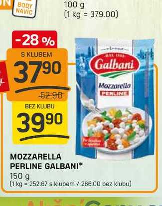 MOZZARELLA PERLINE GALBANI 150 g