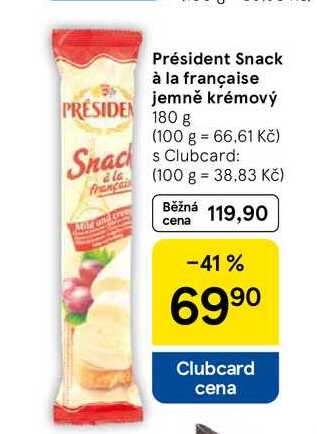 Président Snack à la française jemně krémový, 180 g