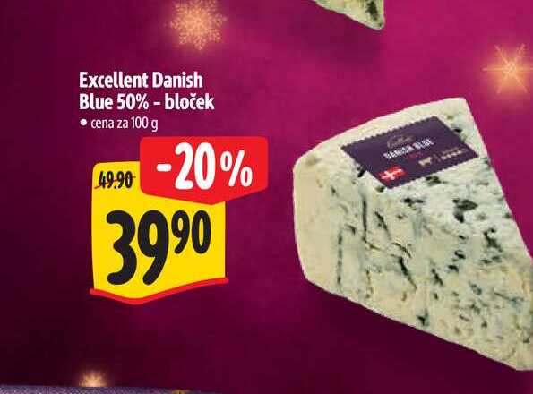 Excellent Danish Blue 50% - bloček 100 g