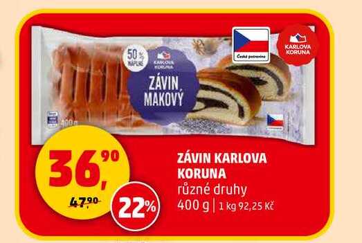 ZÁVIN KARLOVA KORUNA, 400 g 