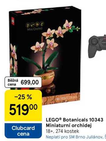 LEGO® Botanicals 10343 Miniaturní orchidej 18+, 274 kostek