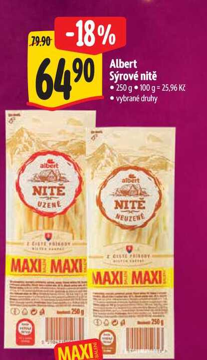 Albert Sýrové nitě  250 g
