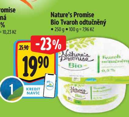 Nature's Promise Bio Tvaroh odtučněný 250 g