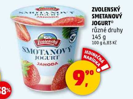 ZVOLENSKÝ SMETANOVÝ JOGURT, 145 g
