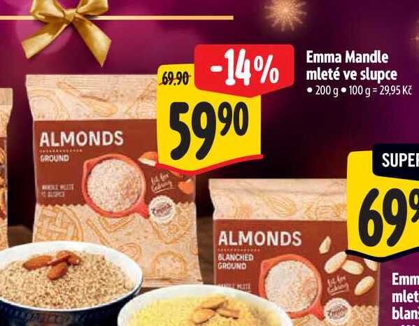Emma Mandle mleté ve slupce 200 g