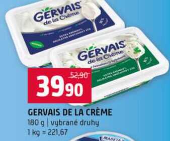 GERVAIS DE LA CRÈME 180 g