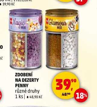 ZDOBENÍ NA DEZERTY PENNY, 1 ks
