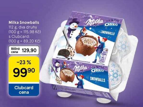 Milka Snowballs, 112 g