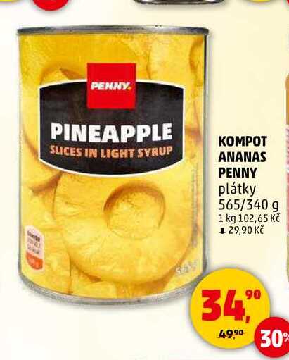 KOMPOT ANANAS PENNY, 565 g