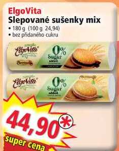 ElgoVita Slepované sušenky, 180 g