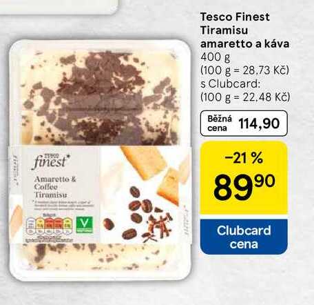 Tesco Finest Tiramisu amaretto a káva, 400 g