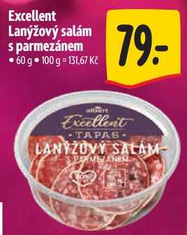 Excellent Lanýžový salám s parmezánem, 60 g