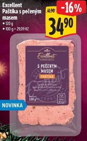 Excellent Paštika s pečeným masem, 120 g