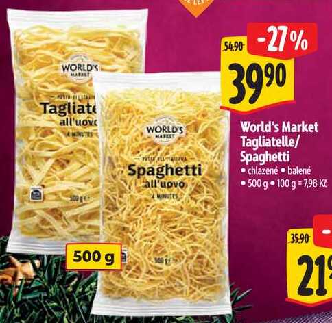 World's Market Tagliatelle/Spaghetti, 500 g