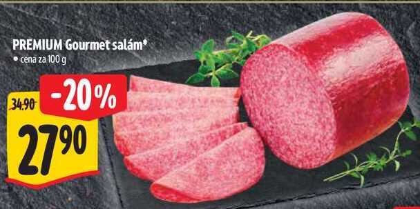 PREMIUM Gourmet salám, cena za 100 g