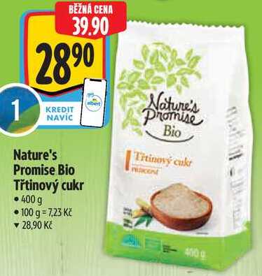 Nature's Promise Bio Třtinový cukr, 400 g