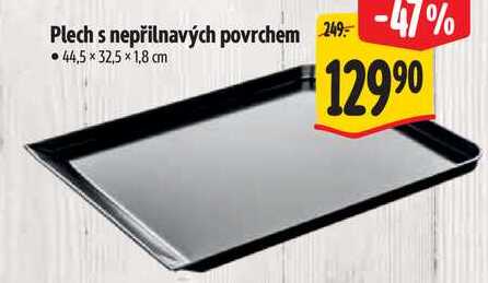 Plech s nepřilnavých povrchem