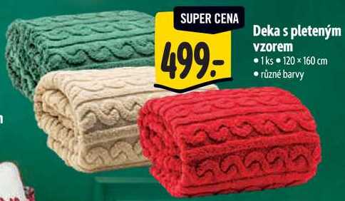 Deka s pleteným vzorem