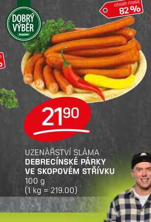 DEBRECÍNSKÉ PÁRKY VE SKOPOVÉM STŘÍVKU 100 g