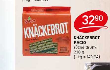 KNÄCKEBROT RACIO různé druhy 230 g