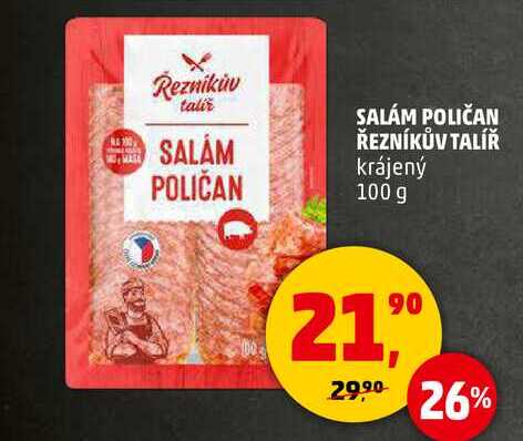SALÁM POLIČAN ŘEZNÍKŮV TALÍŘ, 100 g