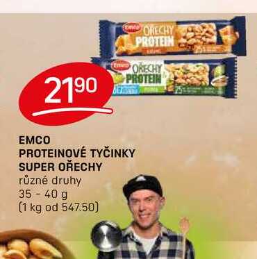 EMCO PROTEINOVÉ TYČINKY SUPER OŘECHY různé druhy 35-40 g