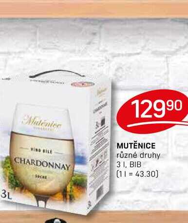 MUTĚNICE různé druhy 3l, BIB